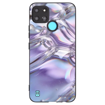Picasee silikonový černý obal pro Realme C21Y - Iridescent bubbles