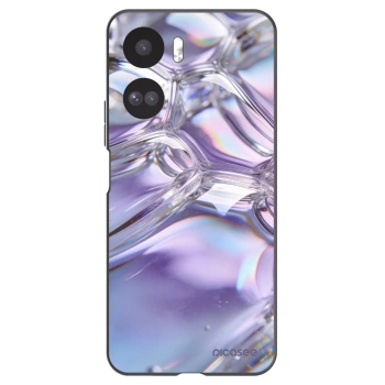 Picasee silikonový černý obal pro Honor 90 Lite 5G - Iridescent bubbles