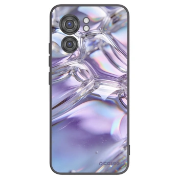 Picasee silikonový černý obal pro Motorola Edge 40 - Iridescent bubbles