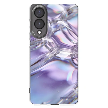 Picasee silikonový průhledný obal pro Samsung Galaxy S25 Edge 5G - Iridescent bubbles