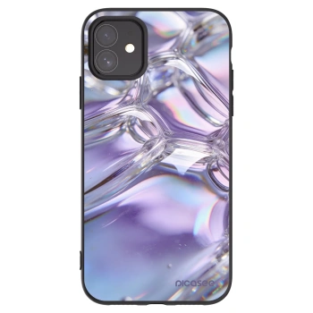 Picasee silikonový černý obal pro Apple iPhone 11 - Iridescent bubbles