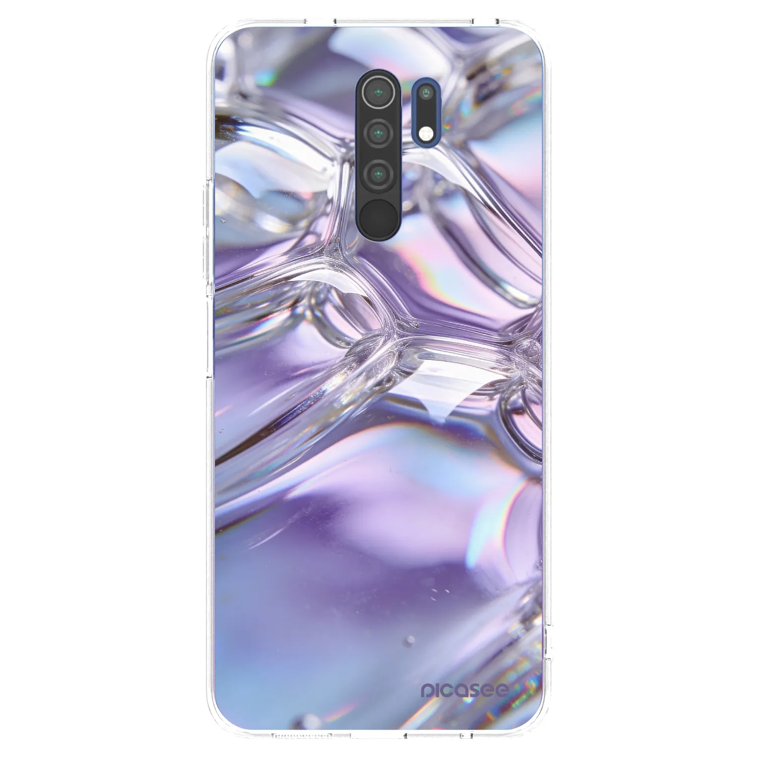 Picasee silikonový průhledný obal pro Xiaomi Redmi 9 - Iridescent bubbles
