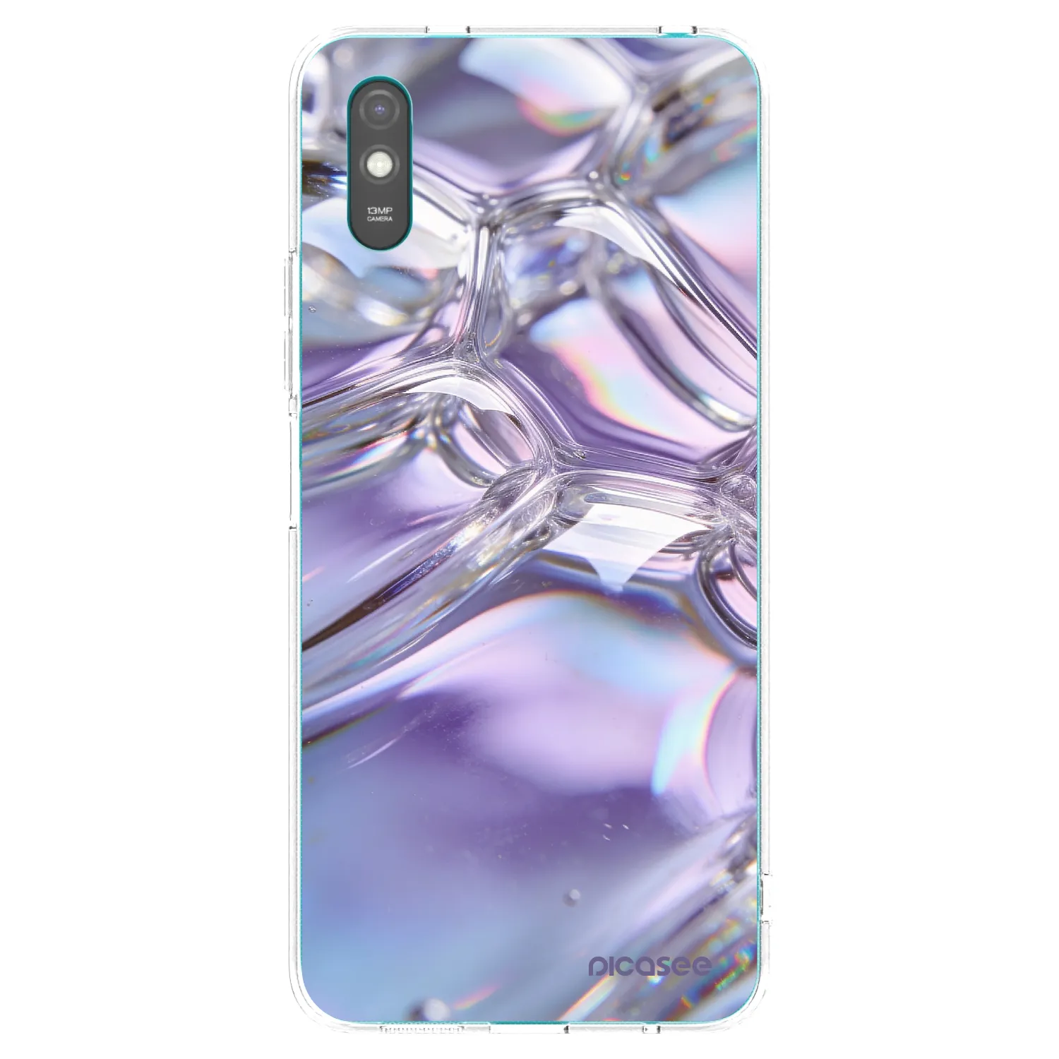 Picasee silikonový průhledný obal pro Xiaomi Redmi 9A - Iridescent bubbles