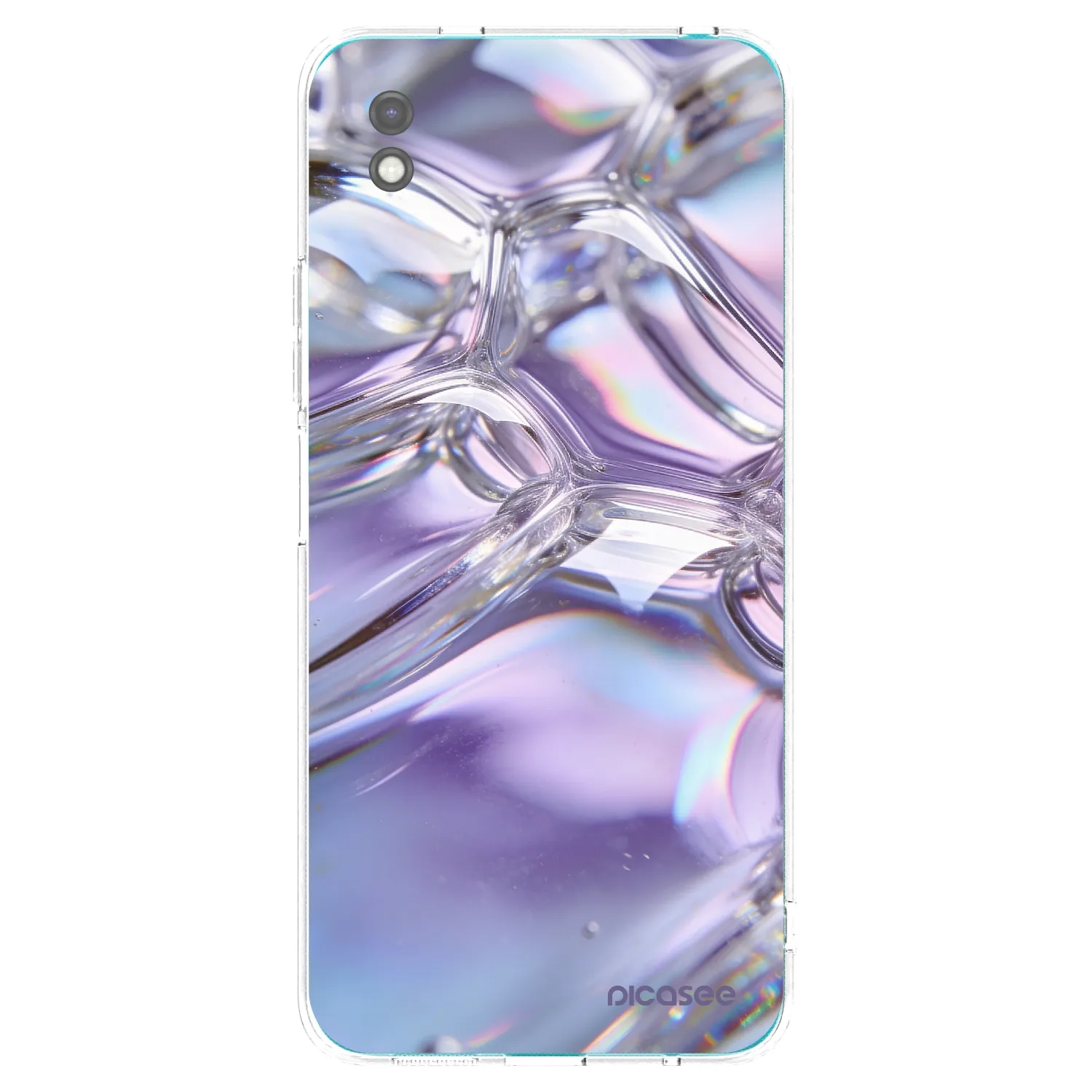 Picasee silikonový černý obal pro Xiaomi Redmi 9A - Iridescent bubbles