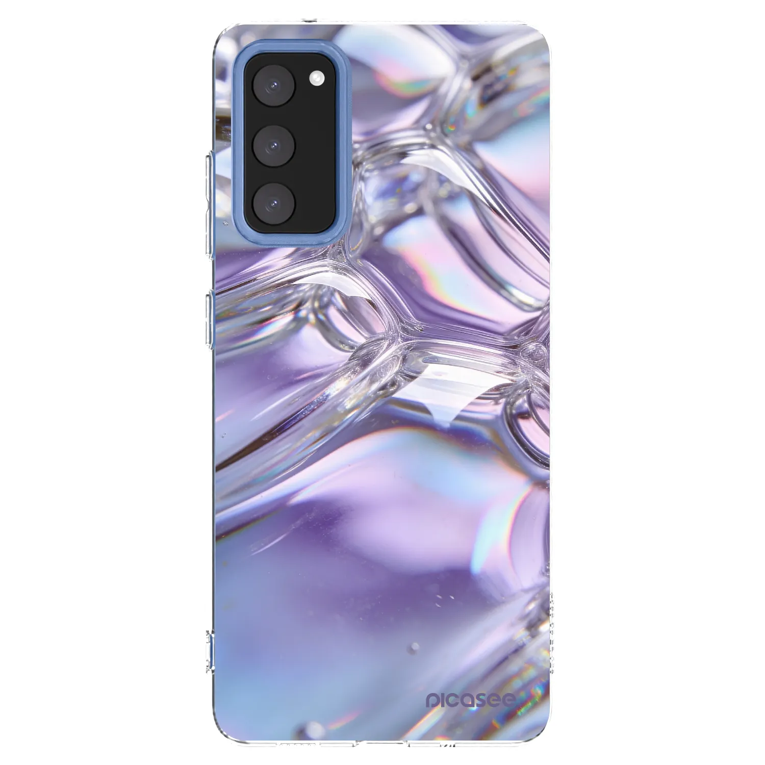 Picasee silikonový průhledný obal pro Samsung Galaxy S20 FE - Iridescent bubbles