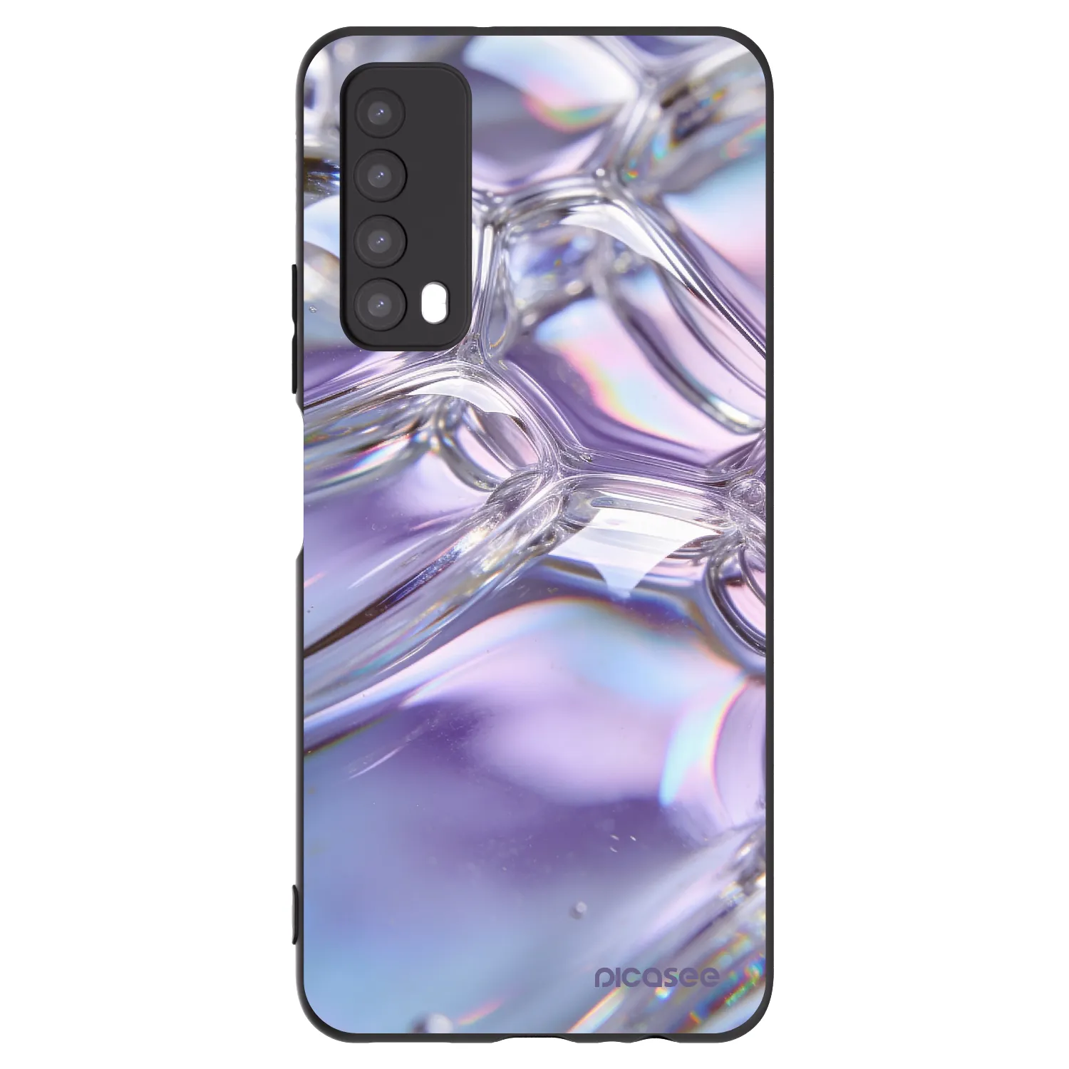 Picasee silikonový černý obal pro Huawei P Smart 2021 - Iridescent bubbles