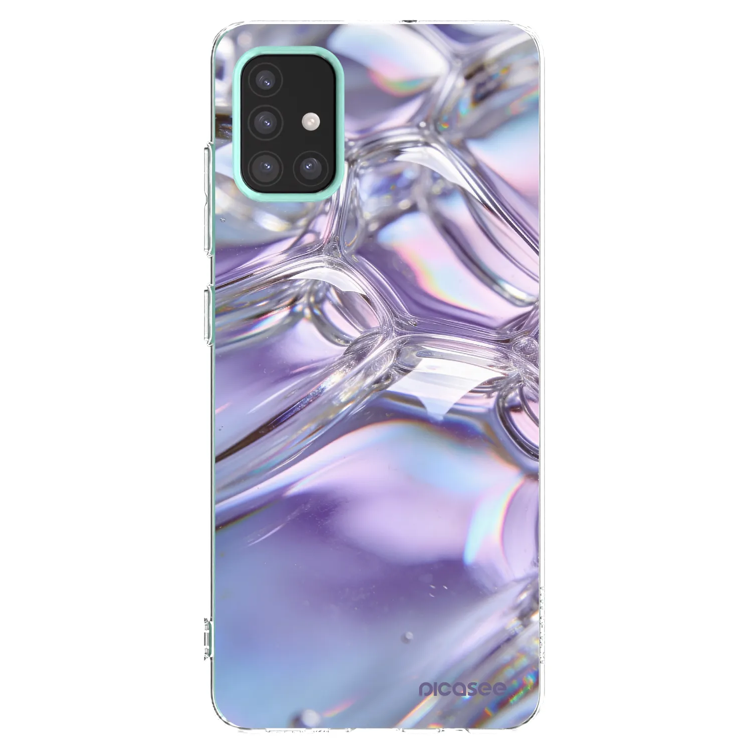 Picasee silikonový průhledný obal pro Samsung Galaxy M31s - Iridescent bubbles