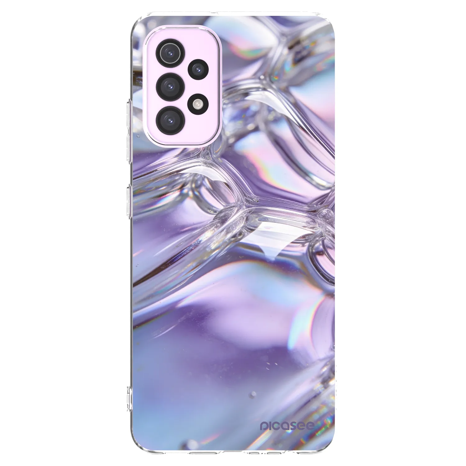 Picasee silikonový průhledný obal pro Samsung Galaxy A32 5G A326B - Iridescent bubbles