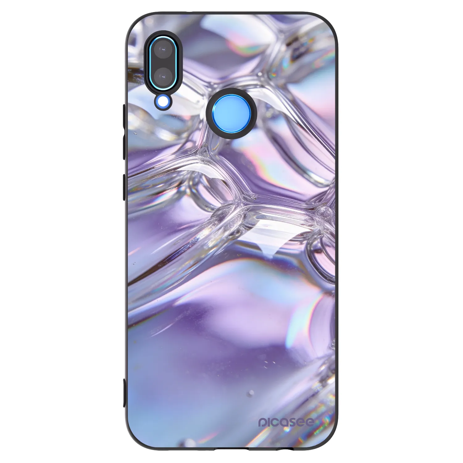 Picasee silikonový černý obal pro Huawei P20 Lite - Iridescent bubbles