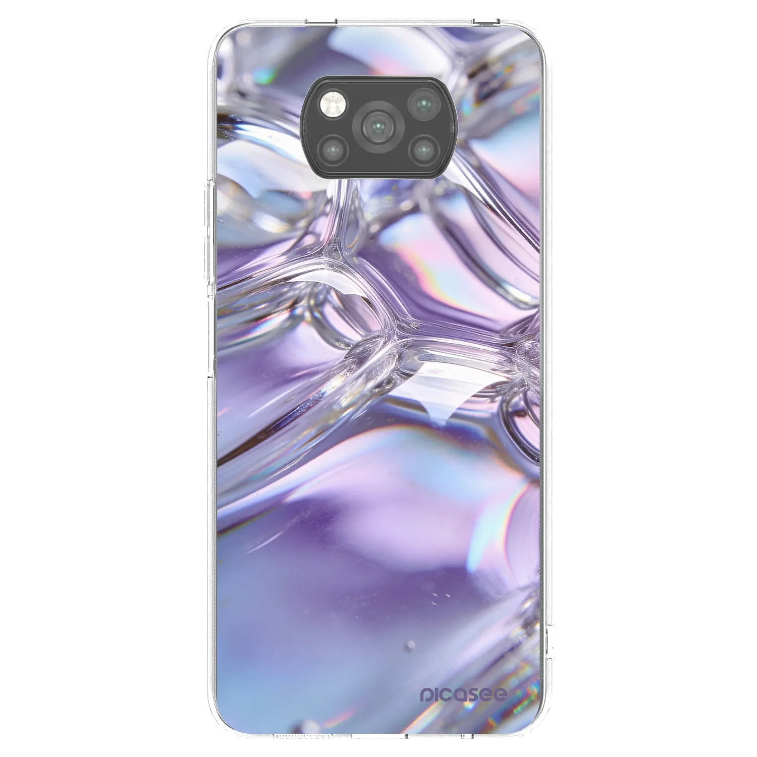 Picasee silikonový černý obal pro Xiaomi Poco X3 Pro - Iridescent bubbles