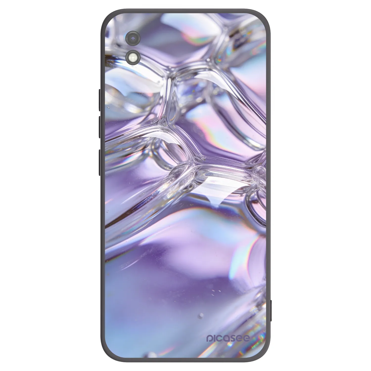 Picasee silikonový černý obal pro Xiaomi Redmi 9AT - Iridescent bubbles