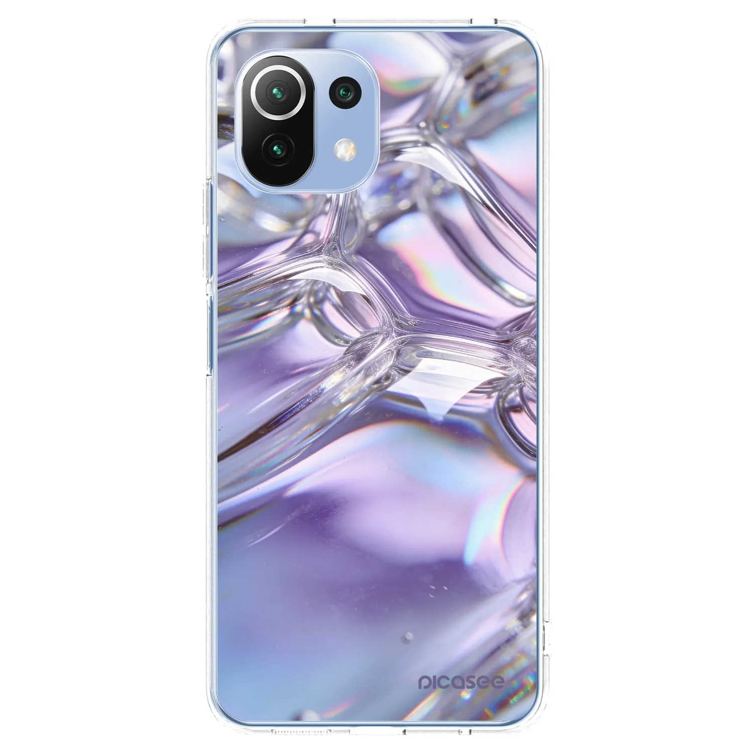 Picasee silikonový průhledný obal pro Xiaomi Mi 11 Lite - Iridescent bubbles