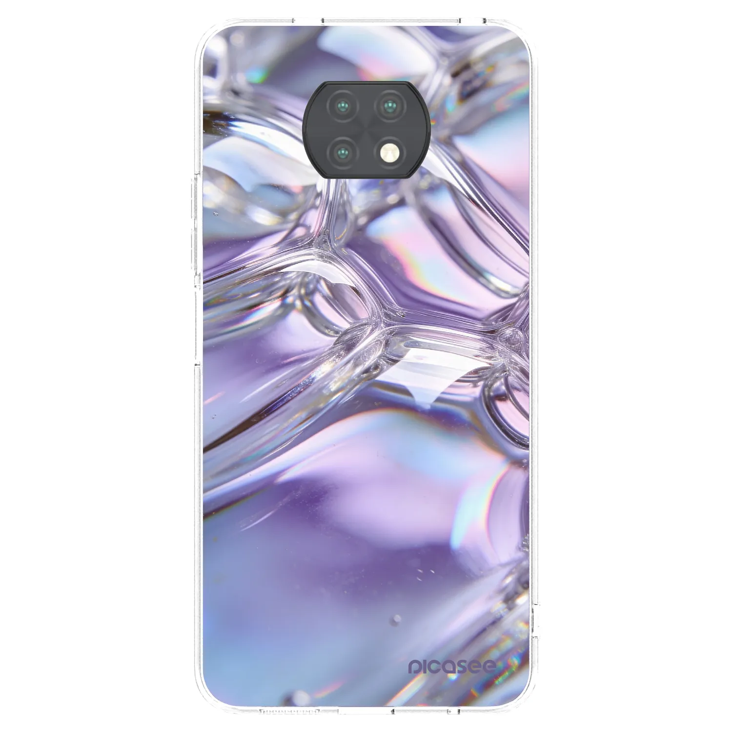 Picasee silikonový průhledný obal pro Xiaomi Redmi Note 9T - Iridescent bubbles