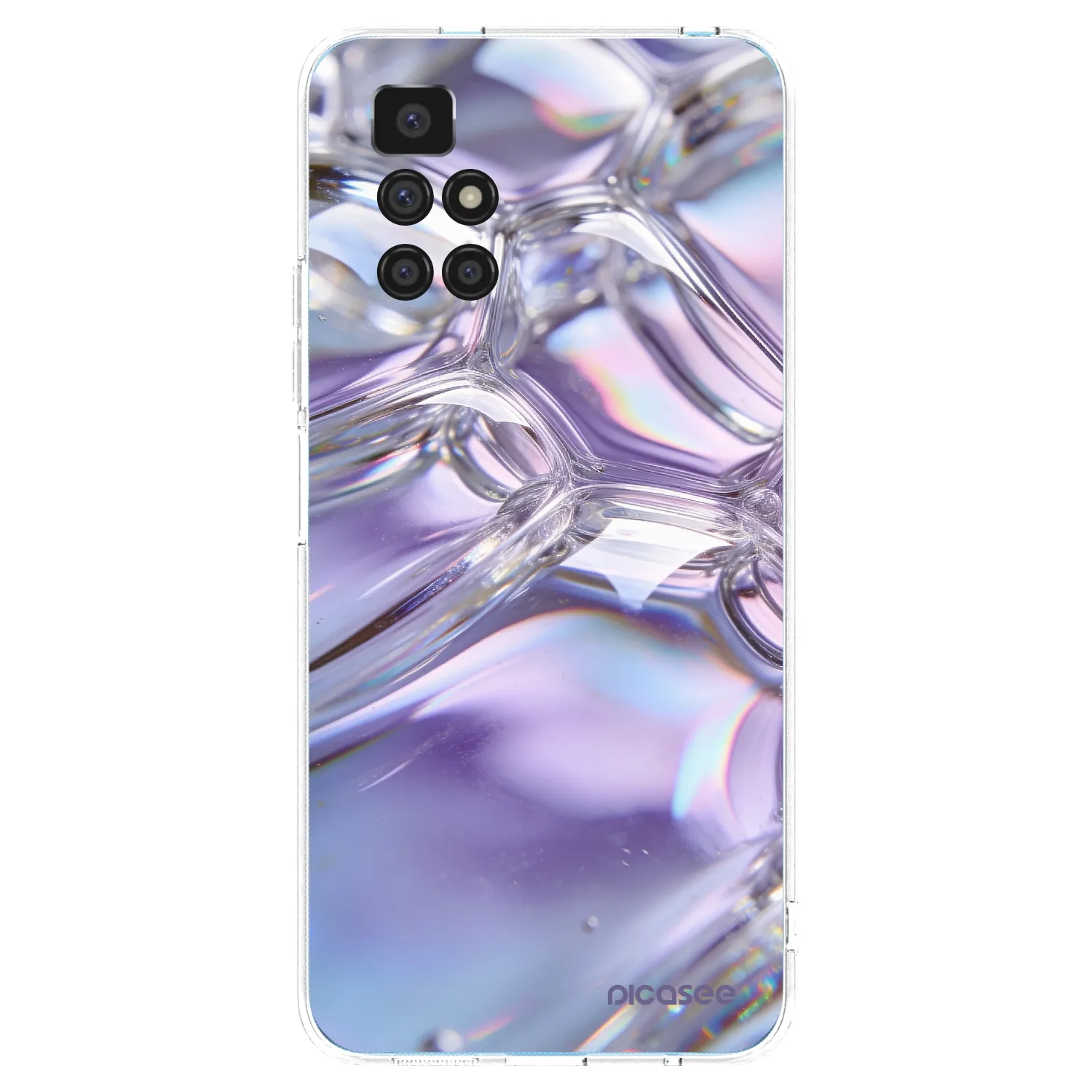 Picasee silikonový průhledný obal pro Xiaomi Redmi 10 - Iridescent bubbles