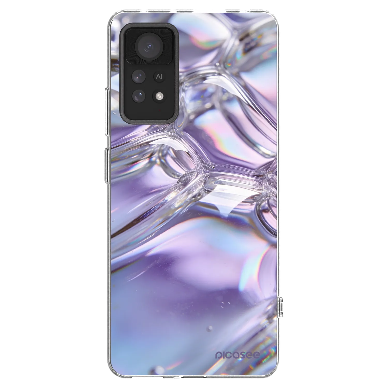 Picasee silikonový průhledný obal pro Xiaomi Redmi Note 11 Pro 5G - Iridescent bubbles