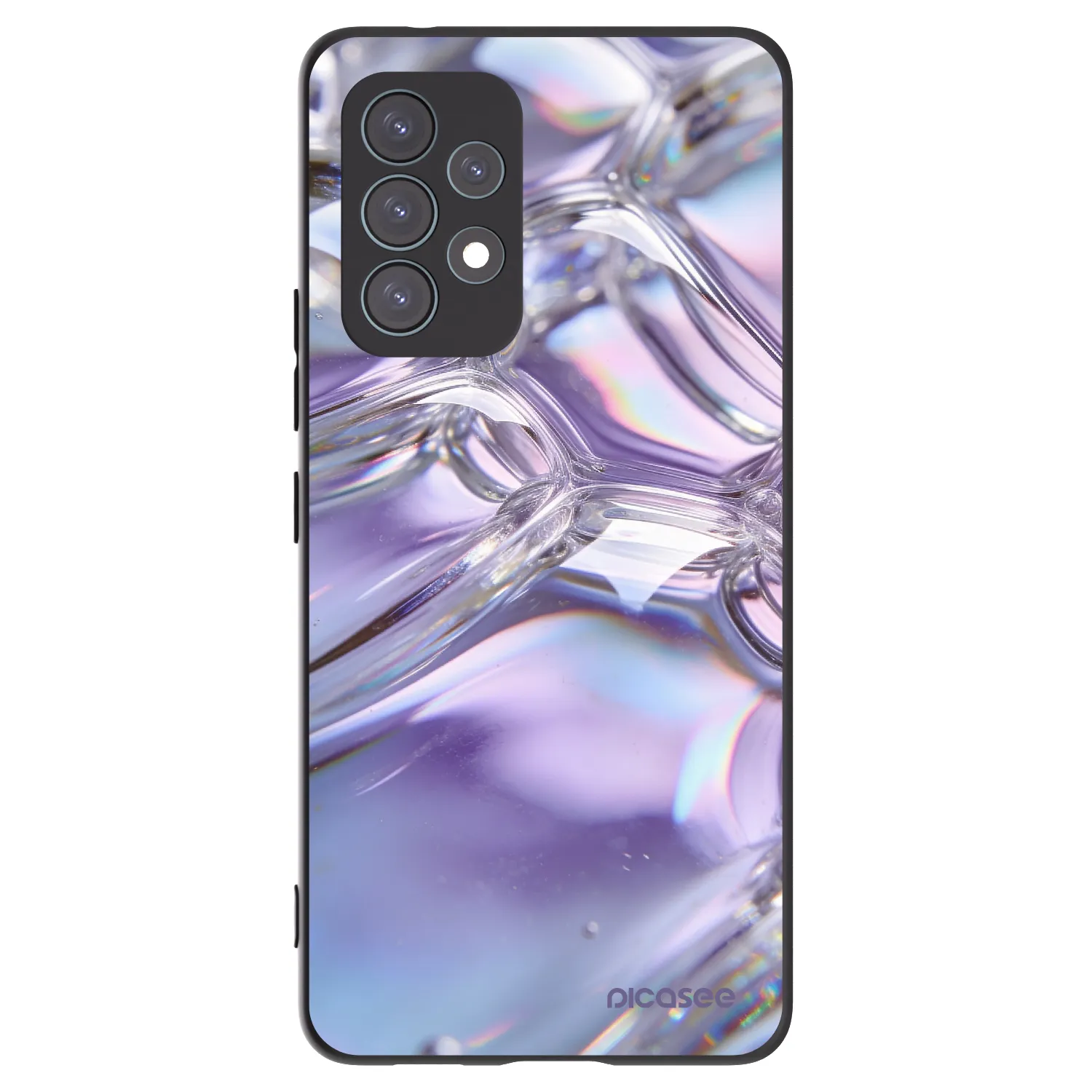 Picasee silikonový černý obal pro Samsung Galaxy A53 5G A536 - Iridescent bubbles
