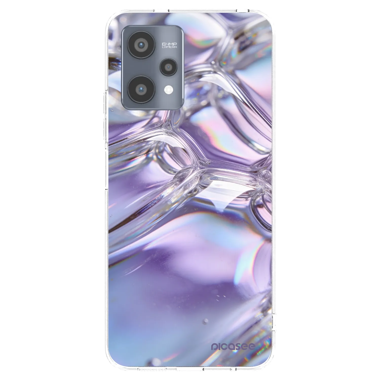 Picasee silikonový průhledný obal pro Realme 9 Pro 5G - Iridescent bubbles