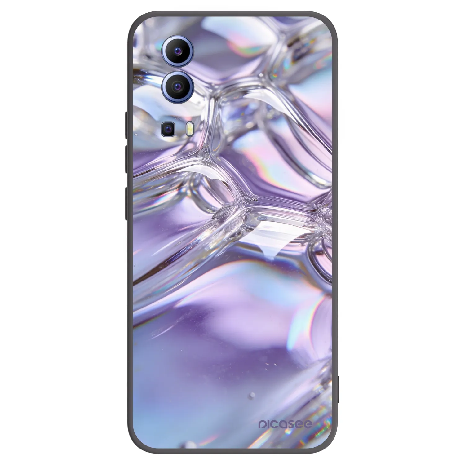 Picasee silikonový černý obal pro Vivo Y52 5G - Iridescent bubbles