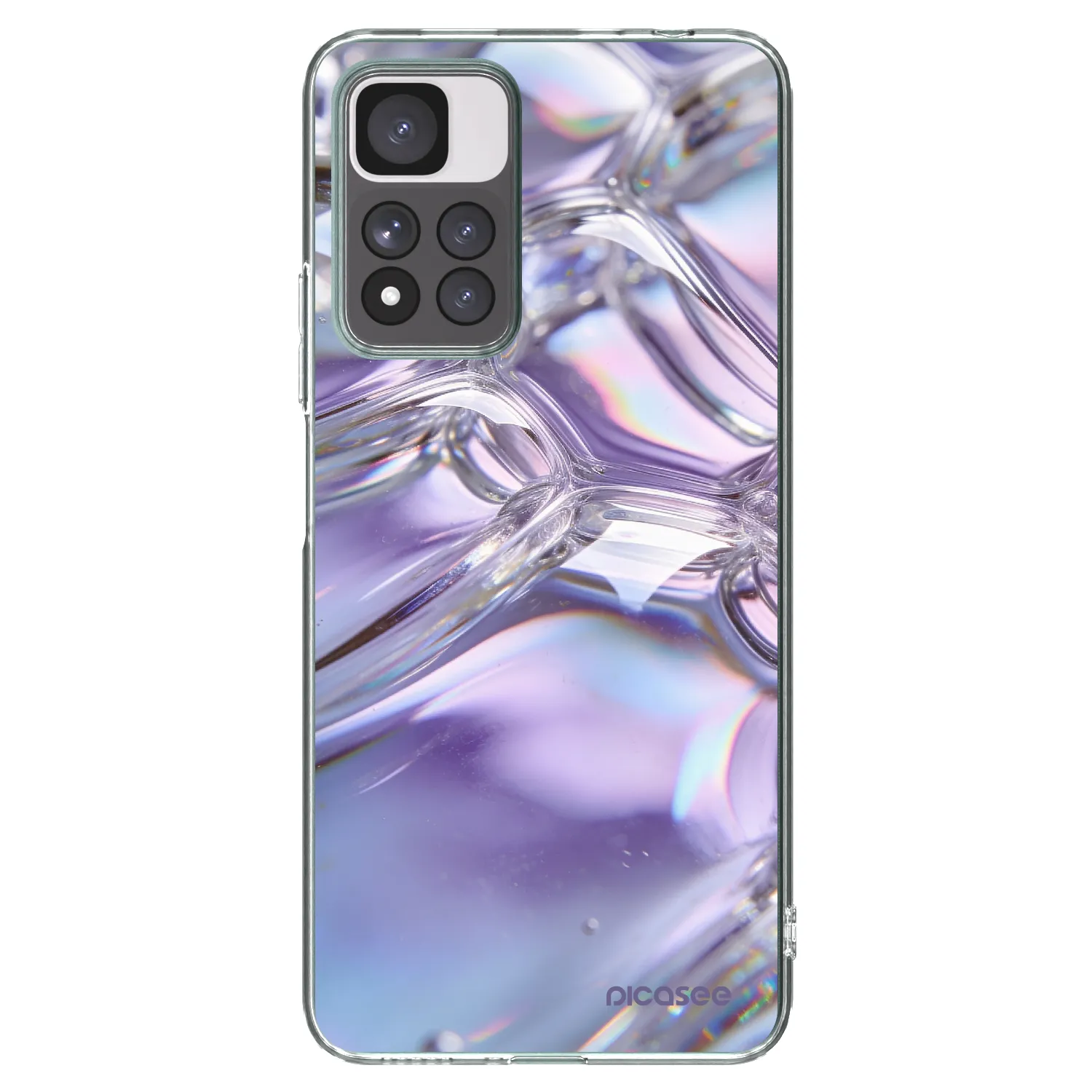 Picasee silikonový průhledný obal pro Xiaomi Redmi Note 11 Pro+ 5G - Iridescent bubbles