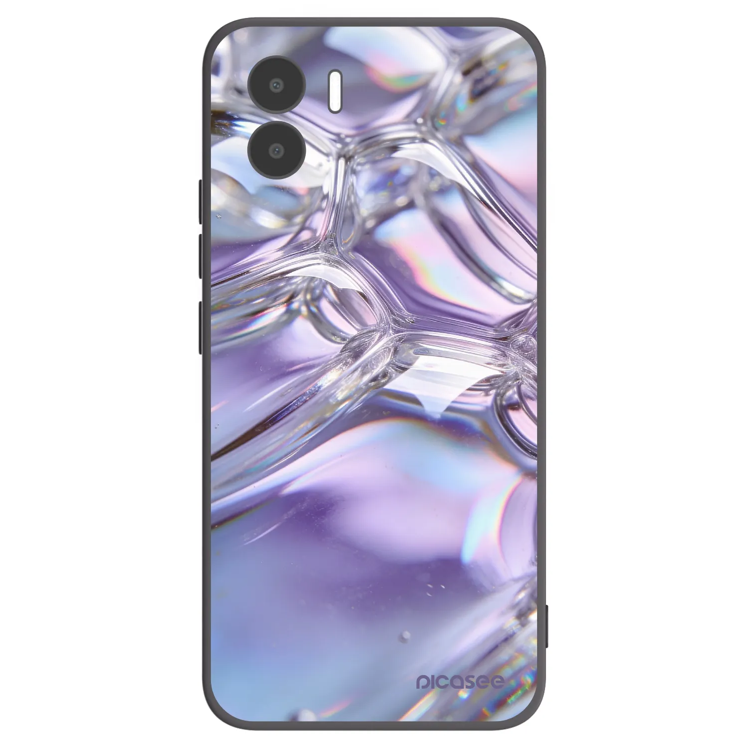 Picasee silikonový černý obal pro Xiaomi Redmi A1 - Iridescent bubbles