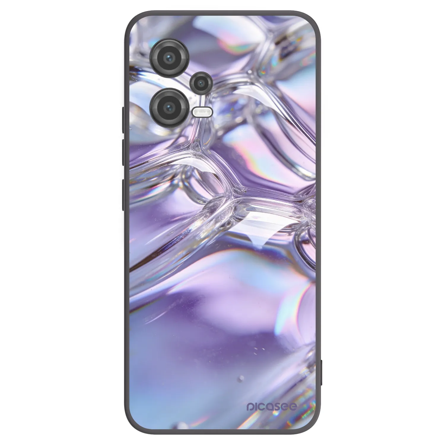 Picasee silikonový černý obal pro Xiaomi Poco X5 - Iridescent bubbles