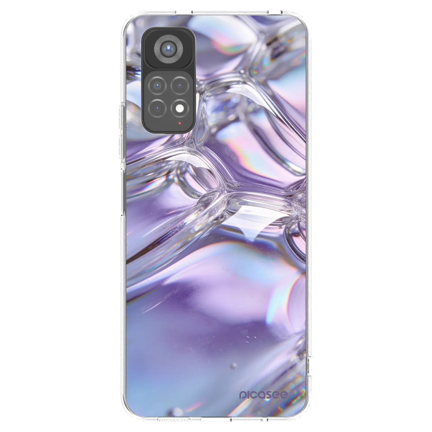 Picasee silikonový průhledný obal pro Xiaomi Redmi Note 11S 5G - Iridescent bubbles