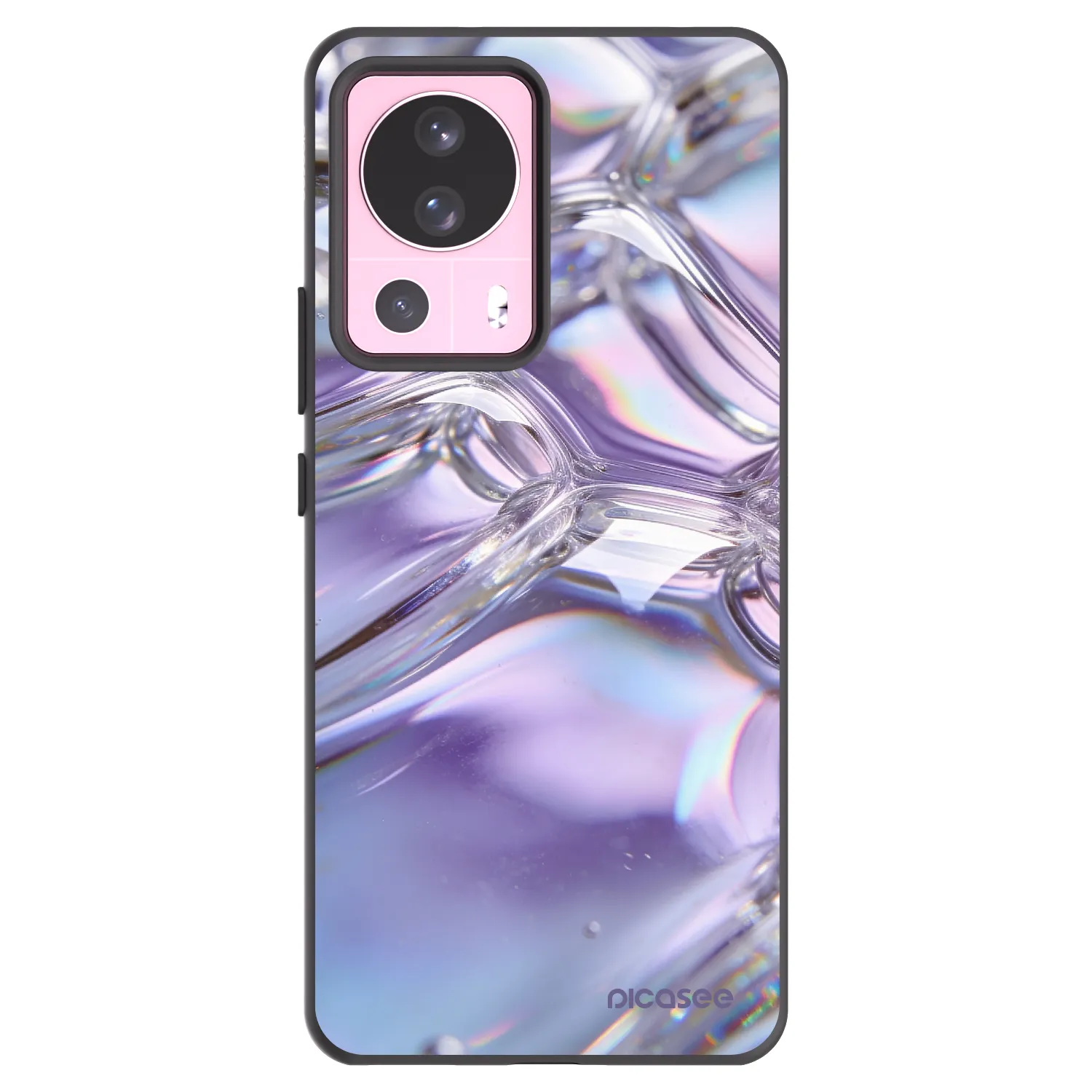 Picasee silikonový černý obal pro Xiaomi 13 Lite - Iridescent bubbles