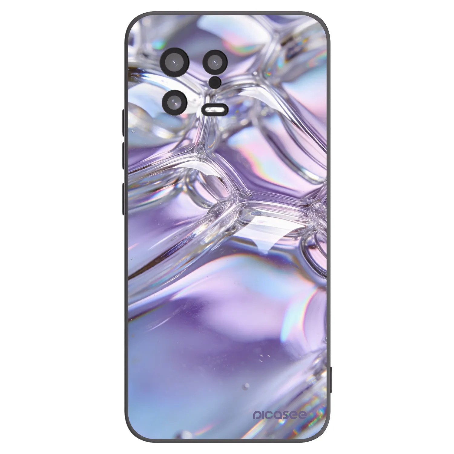 Picasee silikonový černý obal pro Xiaomi 13 - Iridescent bubbles