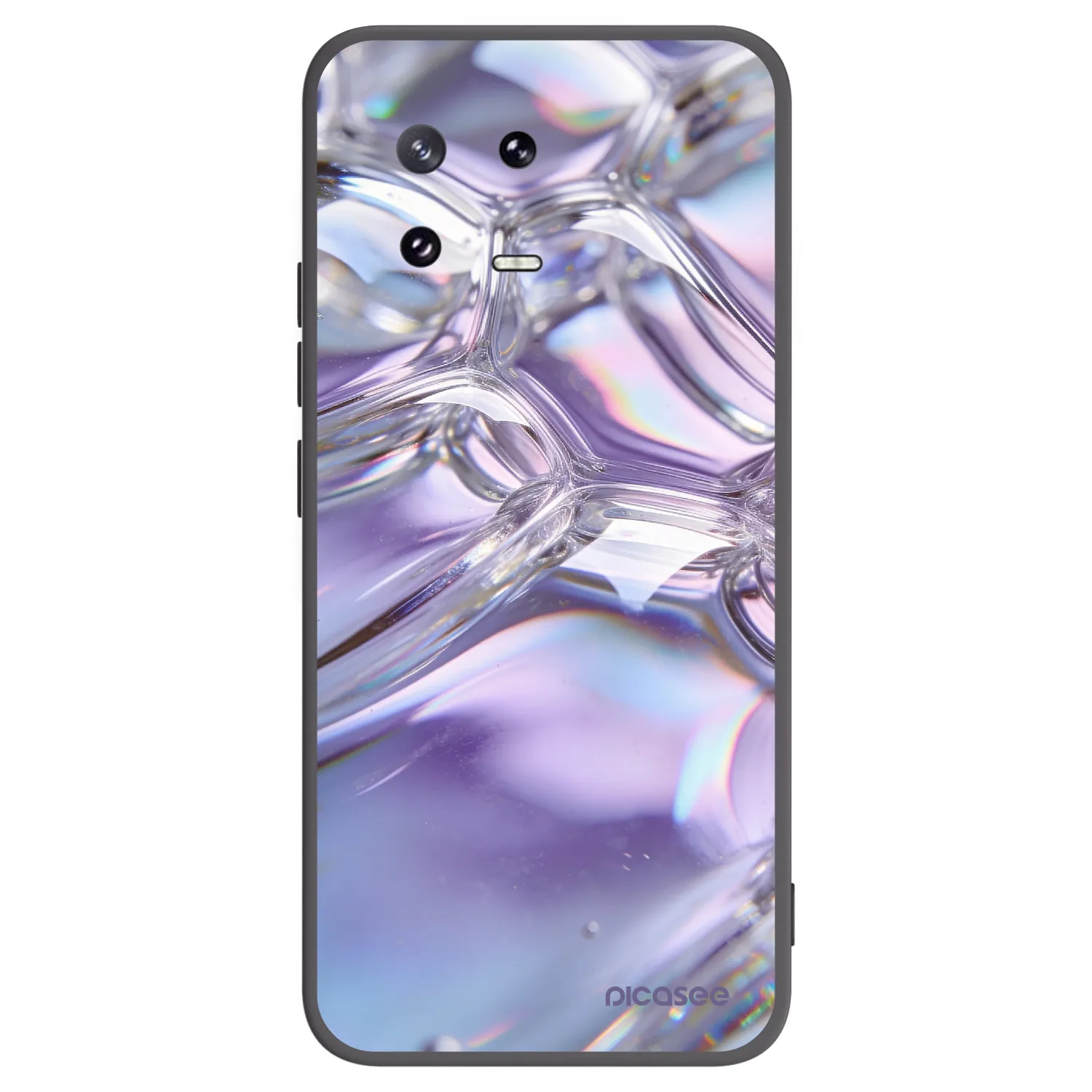 Picasee silikonový černý obal pro Xiaomi 13 Pro - Iridescent bubbles