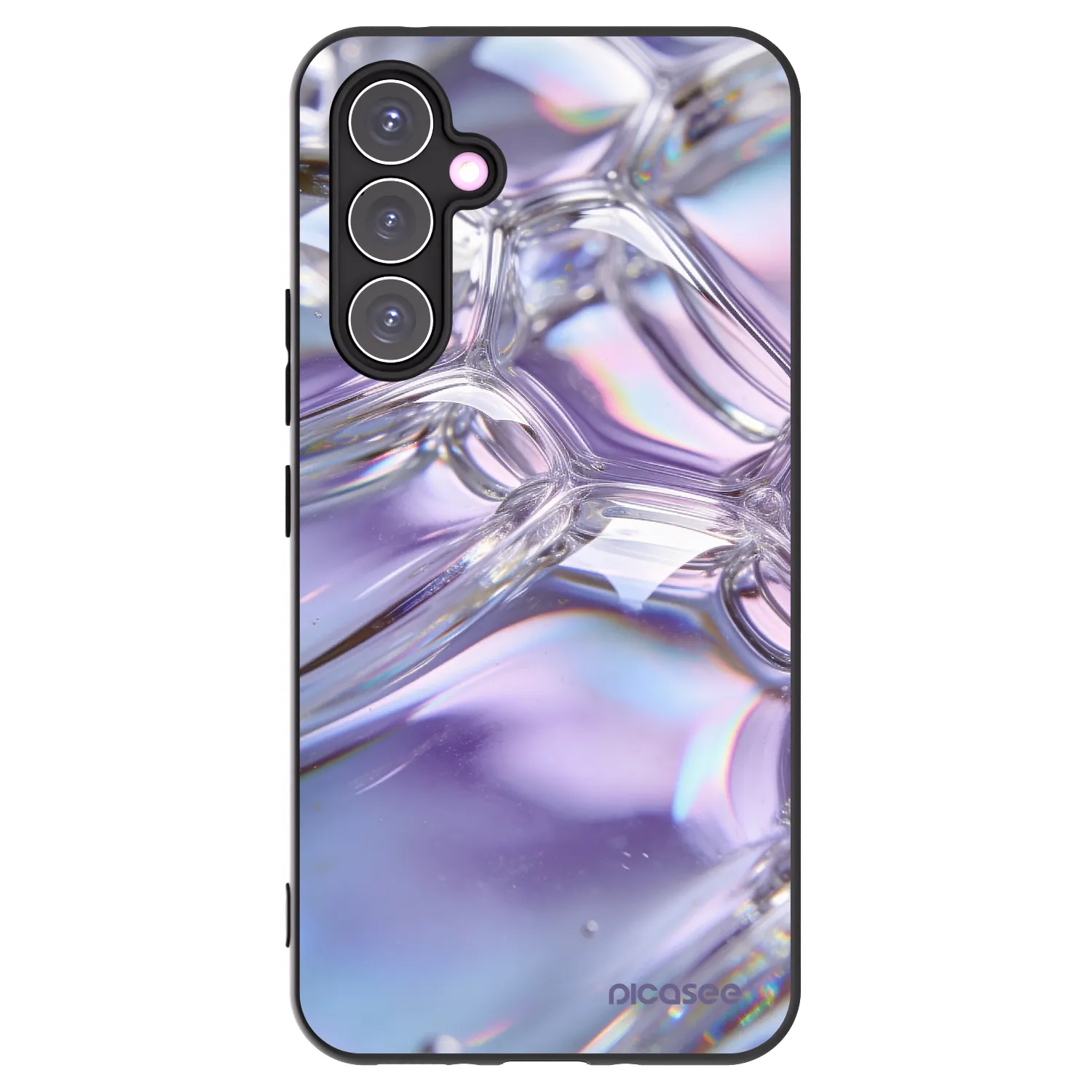 Picasee silikonový černý obal pro Samsung Galaxy A54 5G A546B - Iridescent bubbles