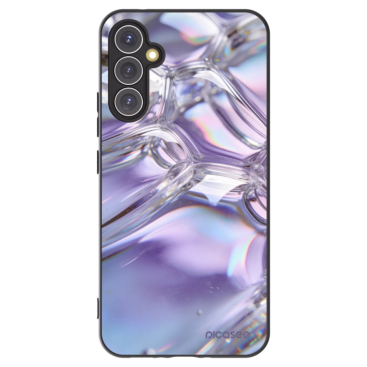 Picasee silikonový černý obal pro Samsung Galaxy A34 5G A346B - Iridescent bubbles