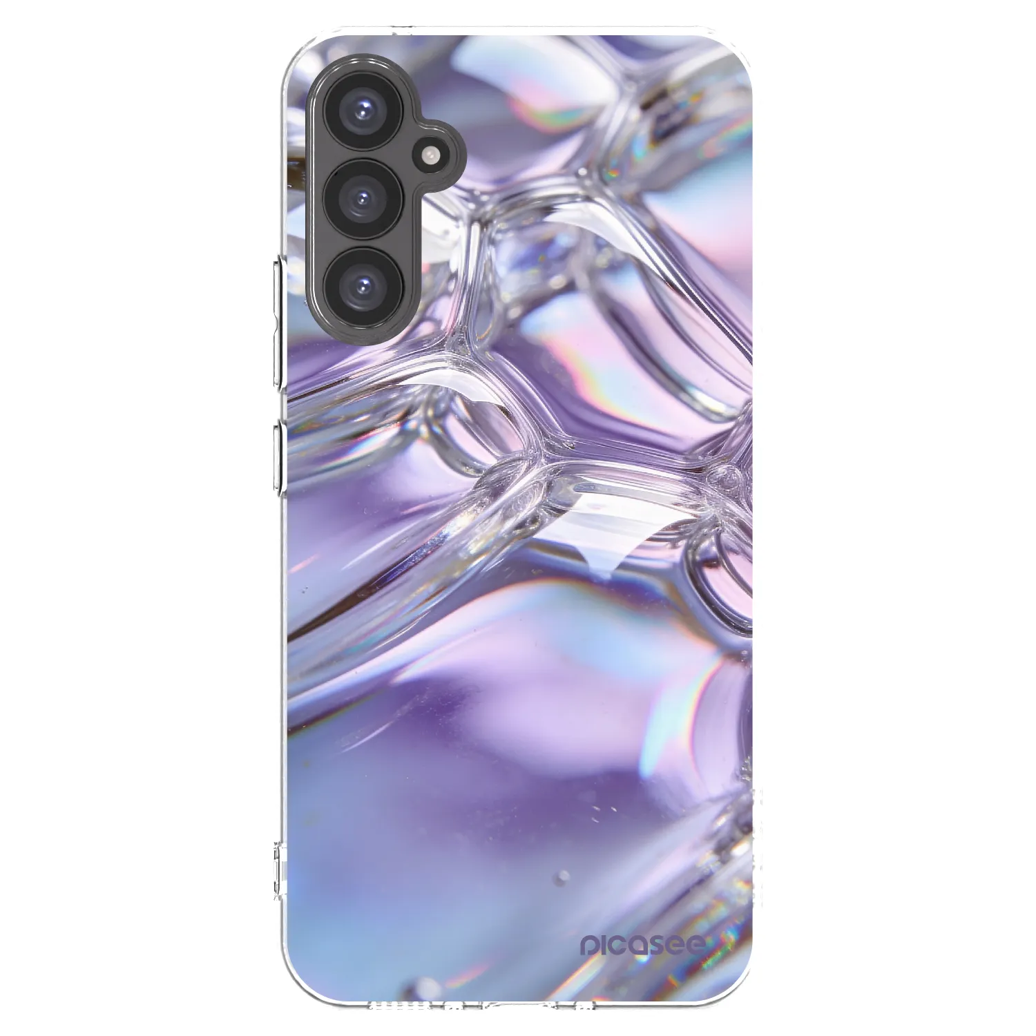 Picasee silikonový průhledný obal pro Samsung Galaxy A34 5G A346B - Iridescent bubbles