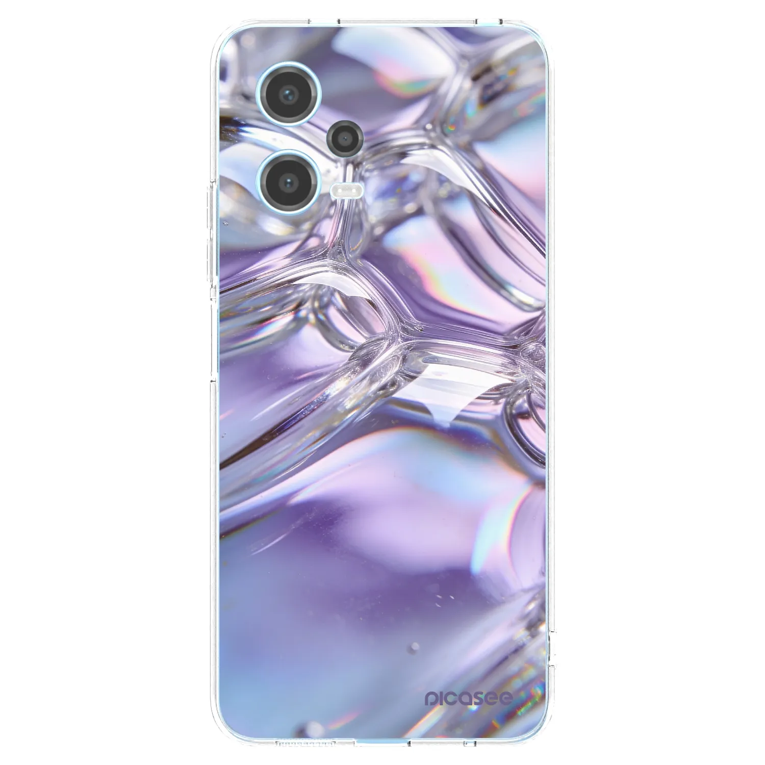 Picasee silikonový průhledný obal pro Xiaomi Redmi Note 12 5G - Iridescent bubbles