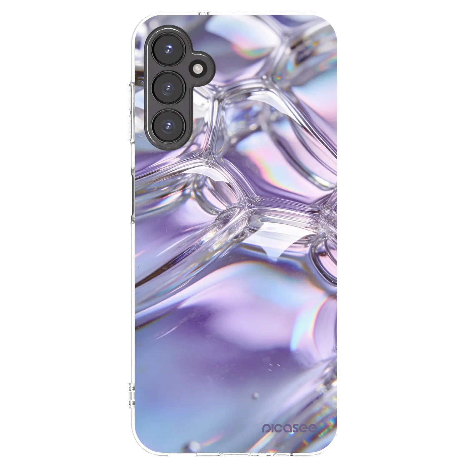 Picasee silikonový průhledný obal pro Samsung Galaxy A14 4G A145R - Iridescent bubbles