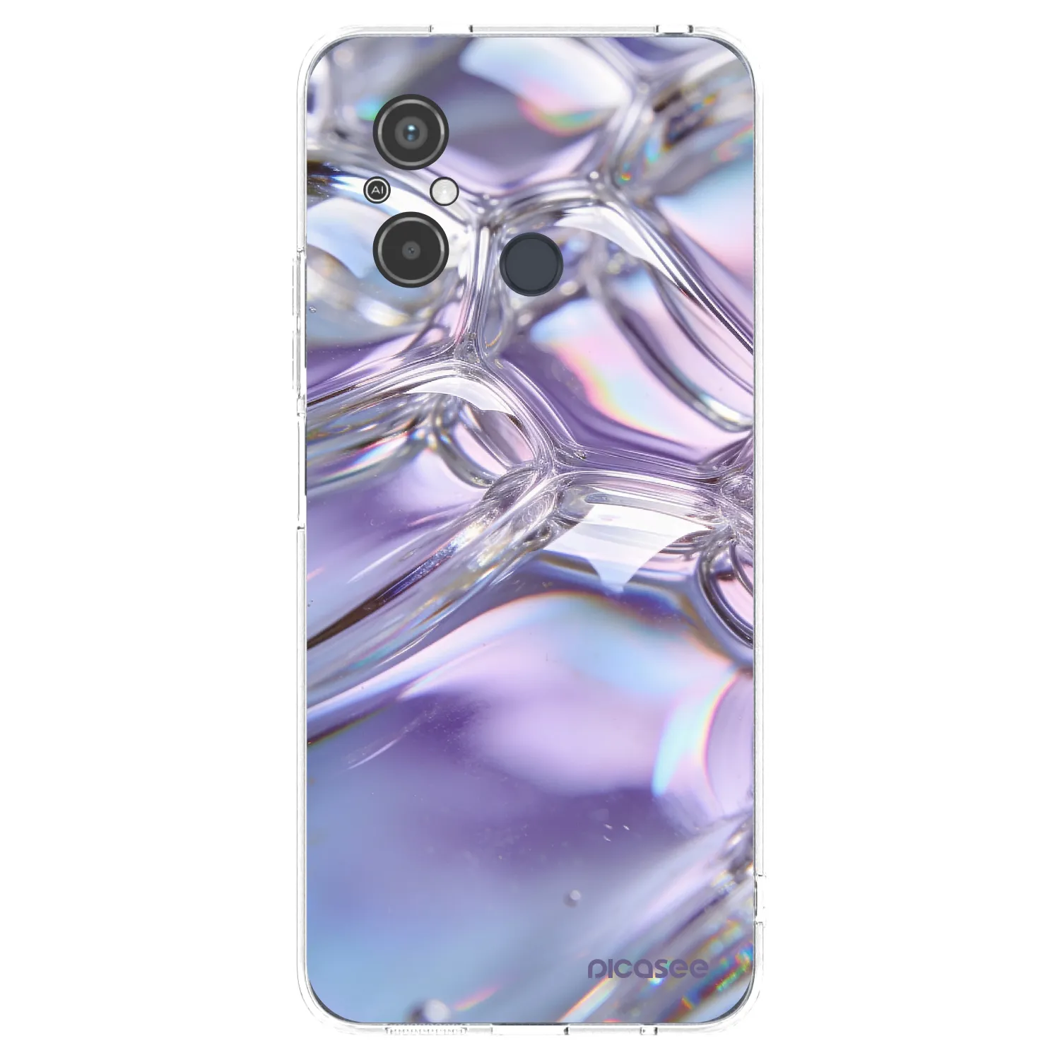 Picasee silikonový průhledný obal pro Xiaomi Redmi 12C - Iridescent bubbles