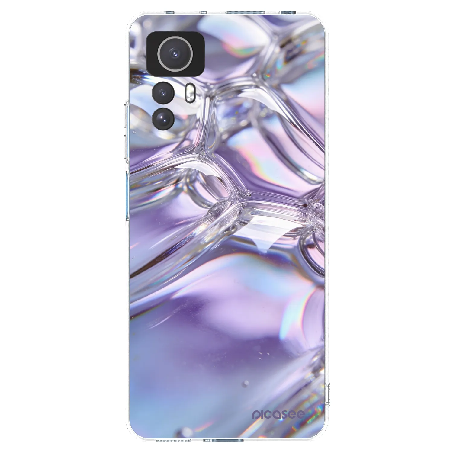 Picasee silikonový průhledný obal pro Xiaomi Redmi Note 12S - Iridescent bubbles