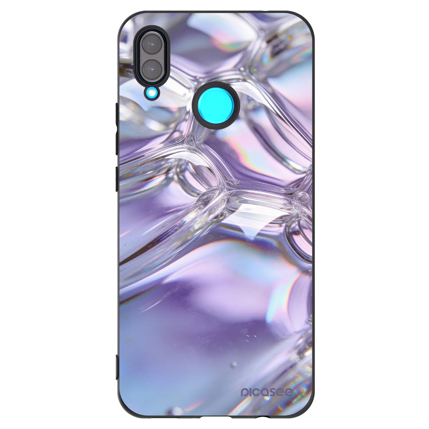 Picasee silikonový černý obal pro Huawei Nova 3i - Iridescent bubbles