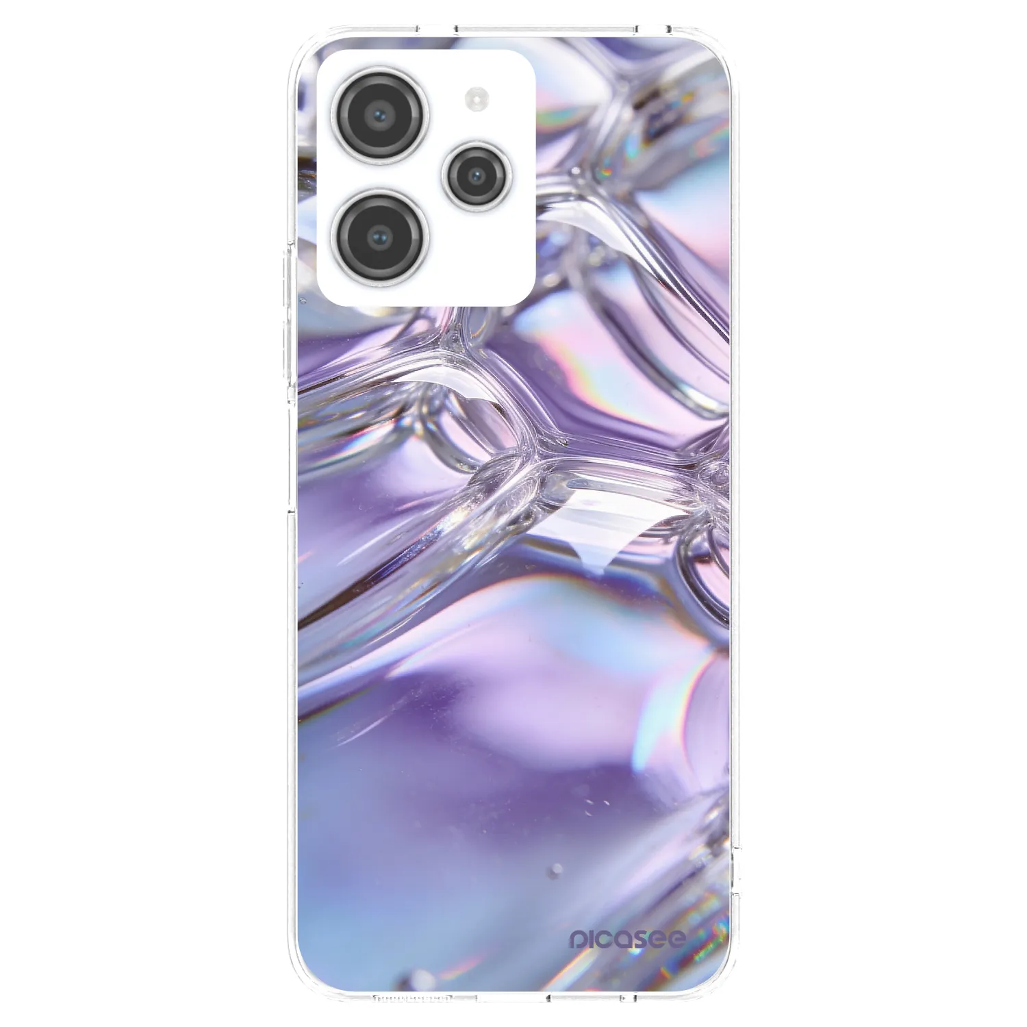 Picasee silikonový průhledný obal pro Xiaomi Redmi 12 4G - Iridescent bubbles