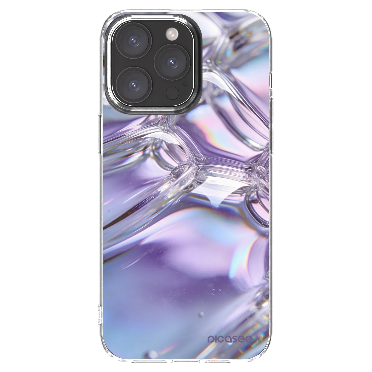 Picasee silikonový průhledný obal pro Apple iPhone 15 Pro Max - Iridescent bubbles