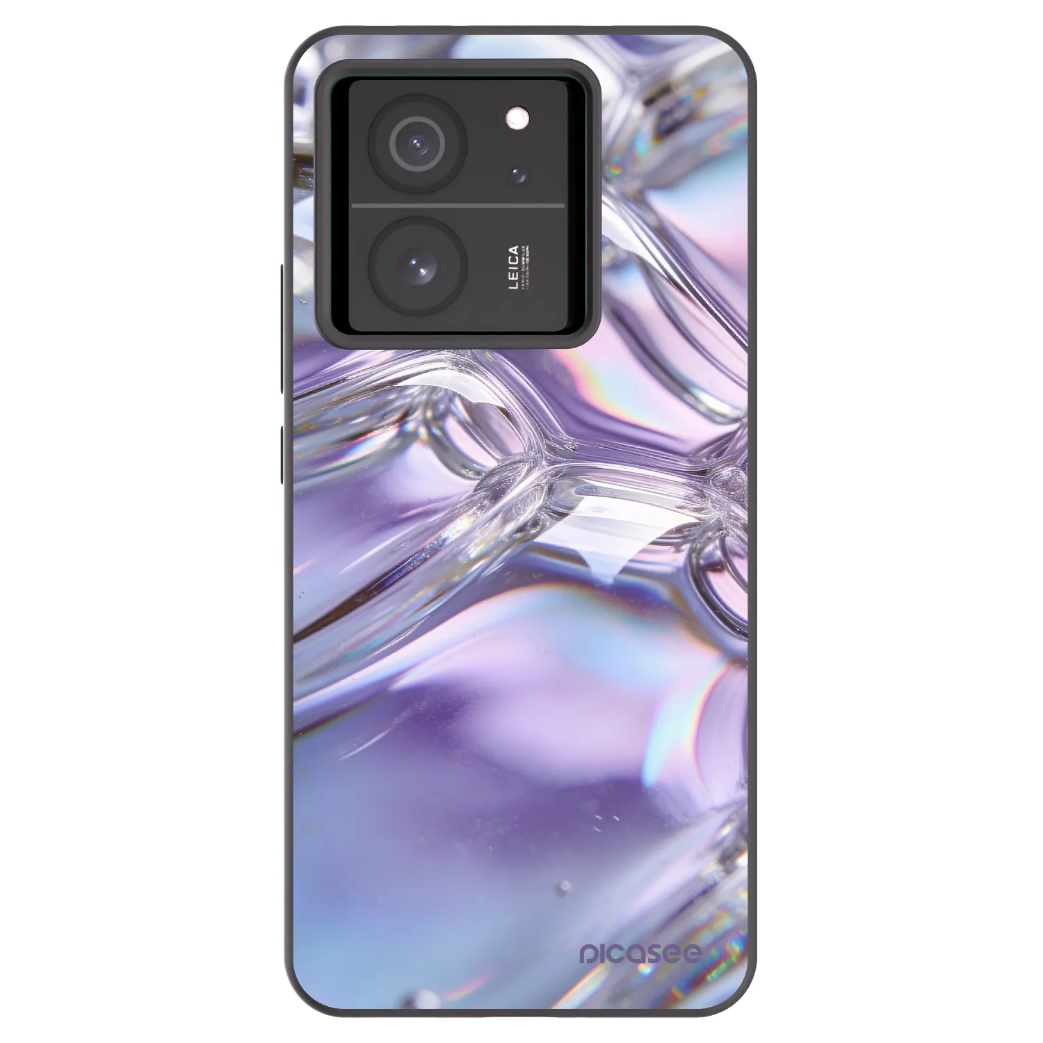 Picasee silikonový černý obal pro Xiaomi 13T Pro - Iridescent bubbles