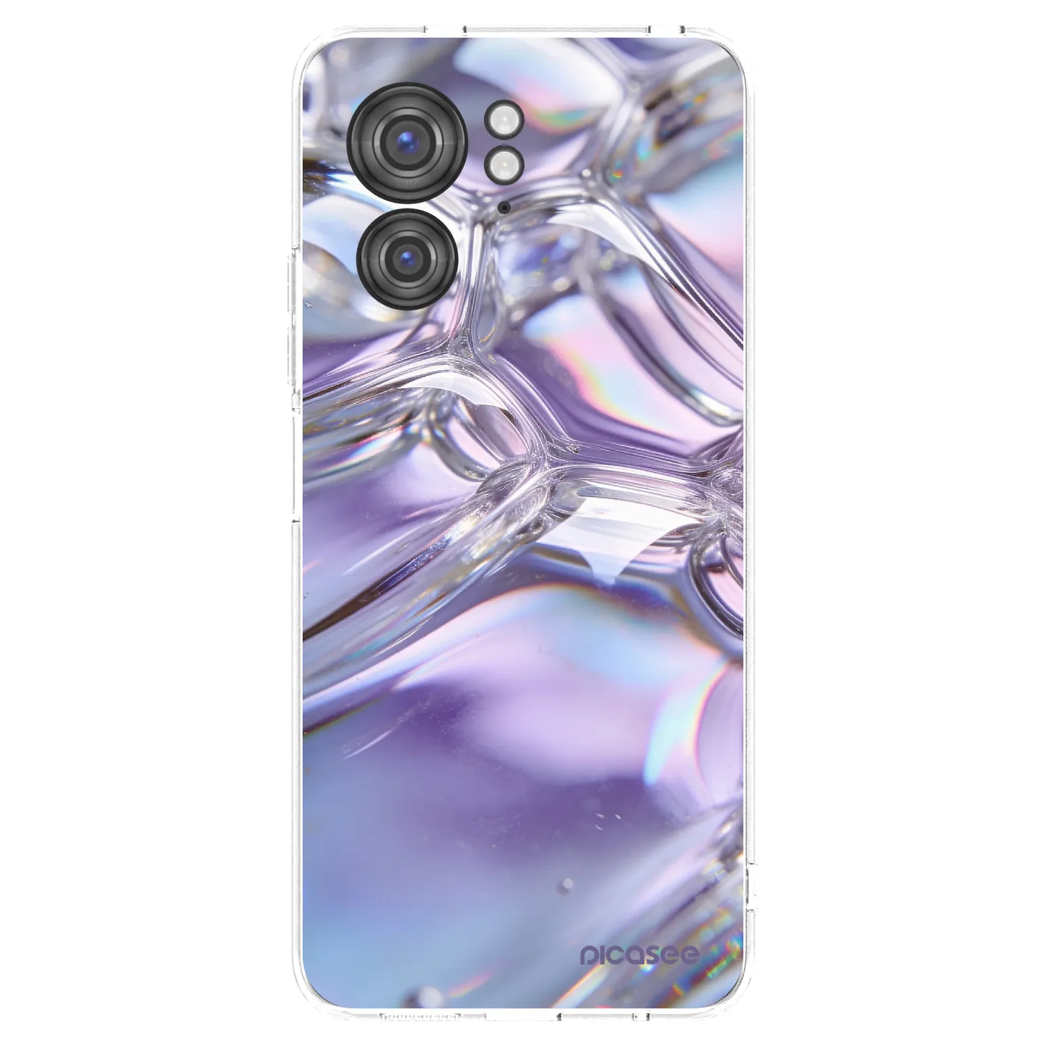Picasee silikonový průhledný obal pro Motorola Edge 40 - Iridescent bubbles