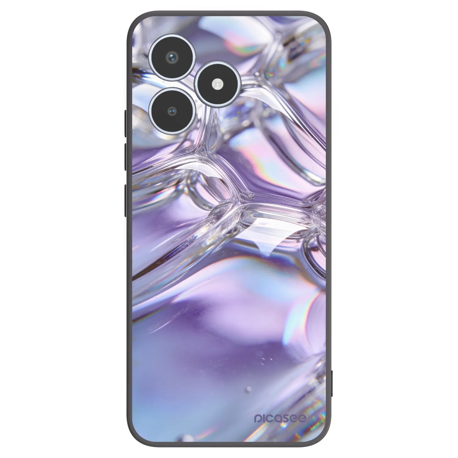 Picasee silikonový černý obal pro Realme C53 - Iridescent bubbles