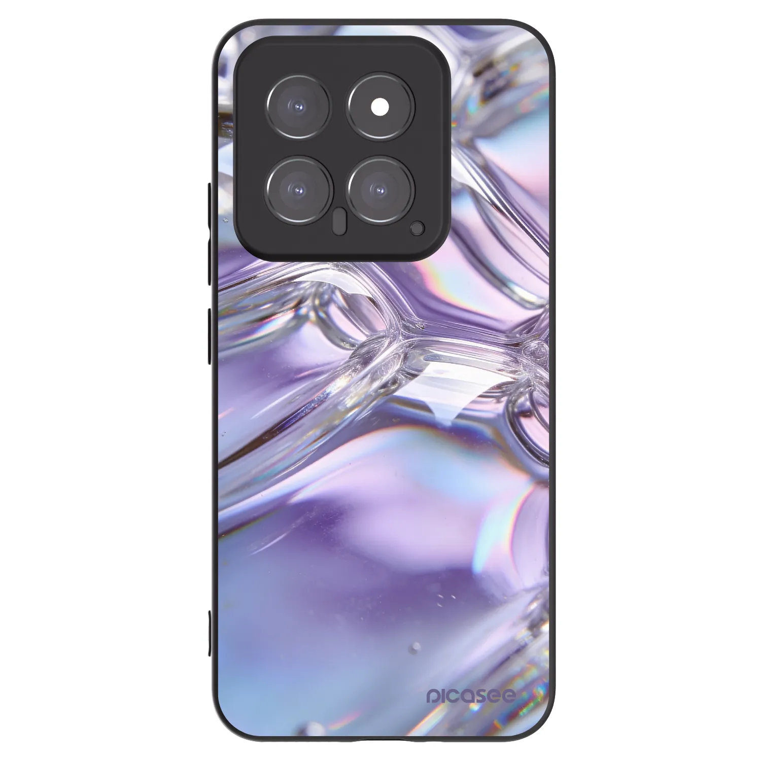 Picasee silikonový černý obal pro Xiaomi 14 - Iridescent bubbles
