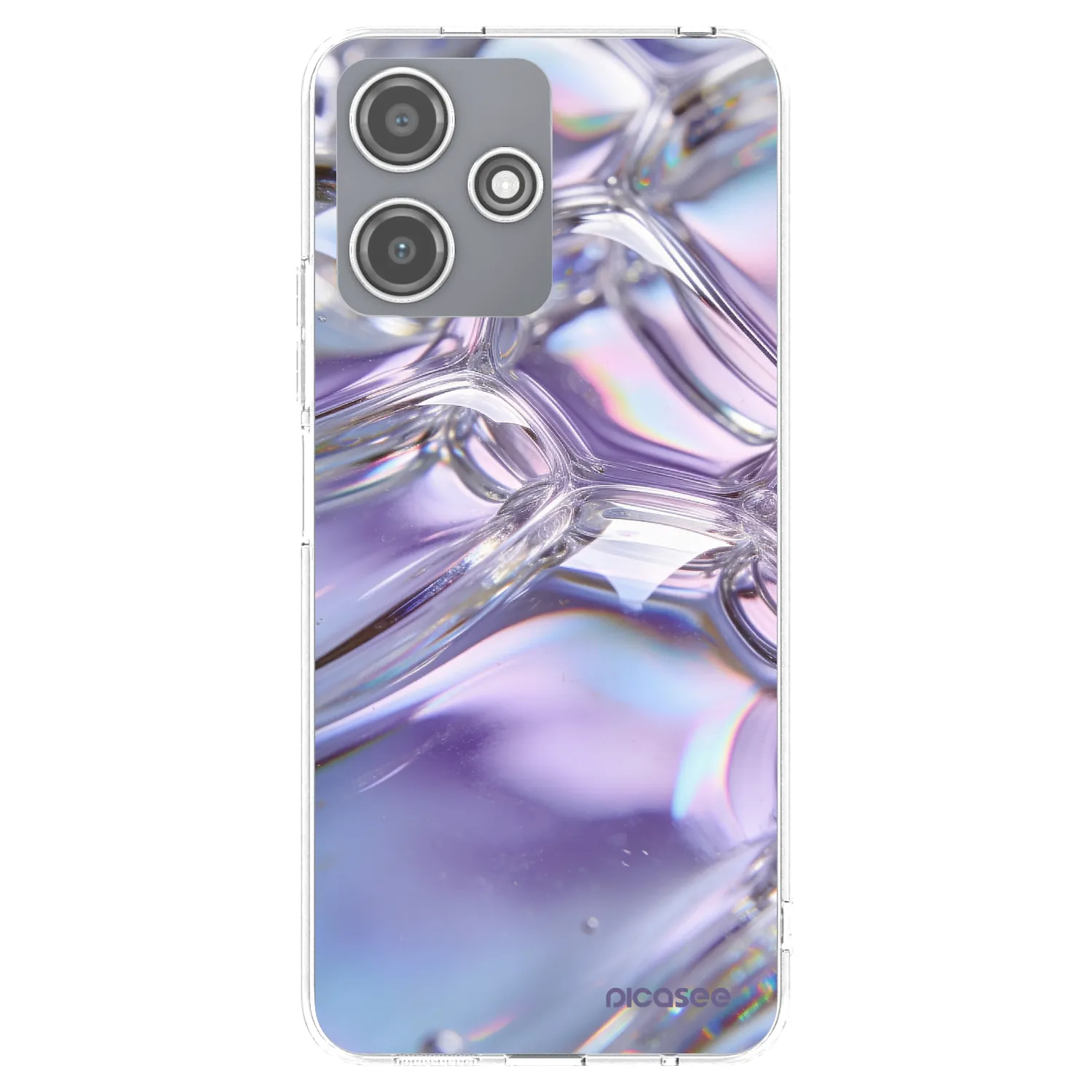 Picasee silikonový průhledný obal pro Xiaomi Redmi 12 5G - Iridescent bubbles
