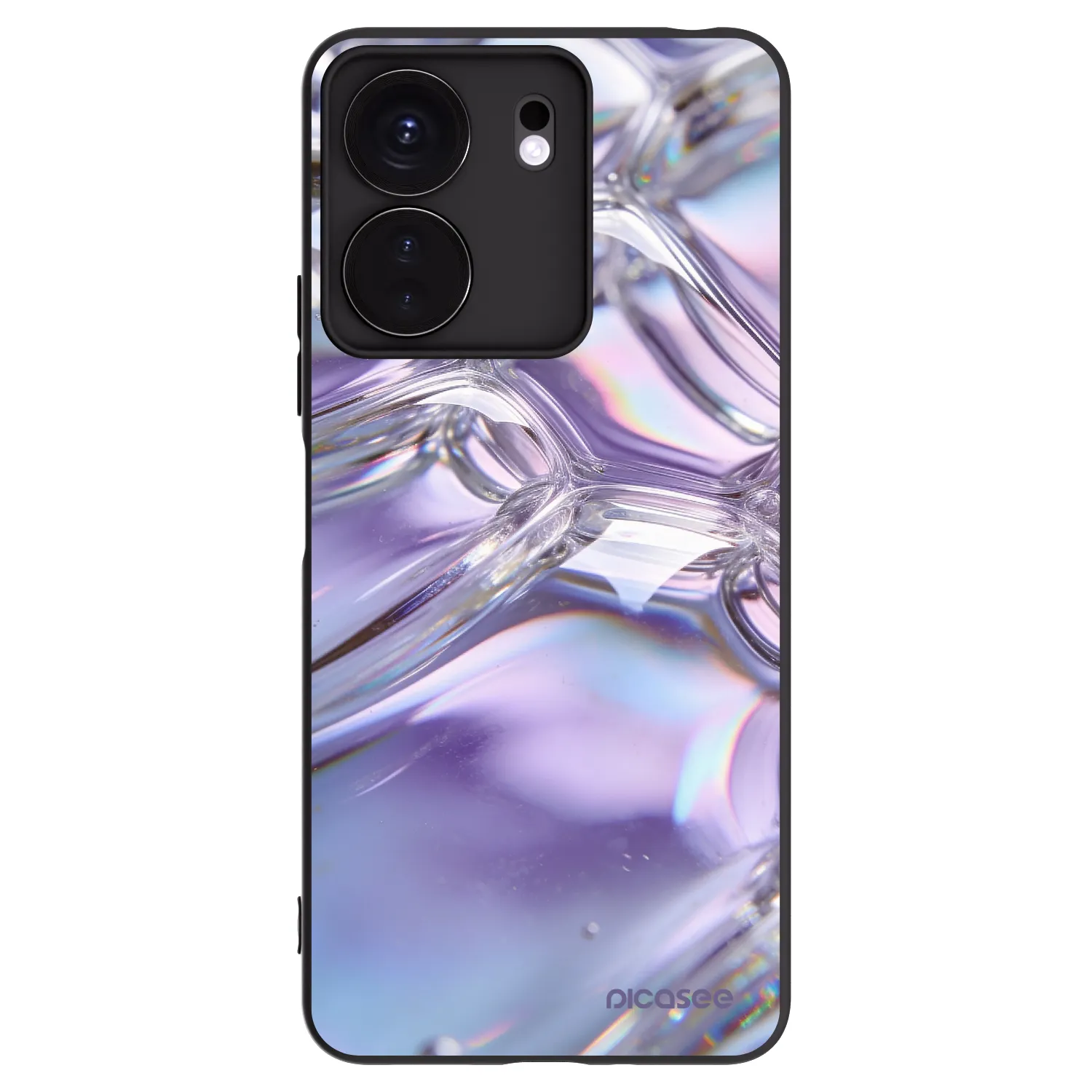 Picasee silikonový černý obal pro Xiaomi Redmi 13C 4G - Iridescent bubbles