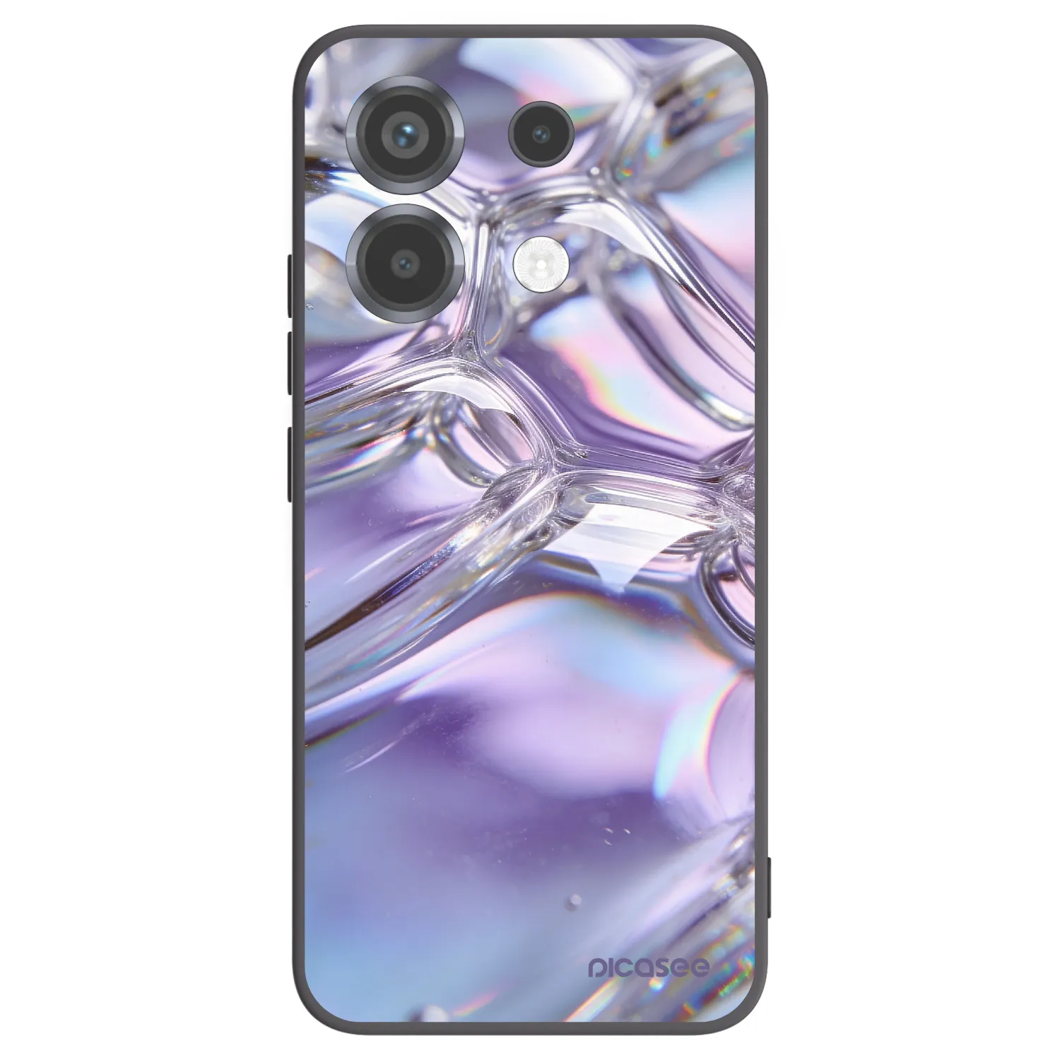 Picasee silikonový černý obal pro Xiaomi Poco X6 - Iridescent bubbles