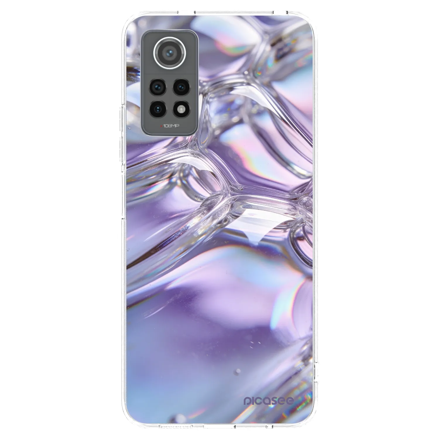 Picasee silikonový průhledný obal pro Xiaomi Redmi Note 12 Pro 4G - Iridescent bubbles