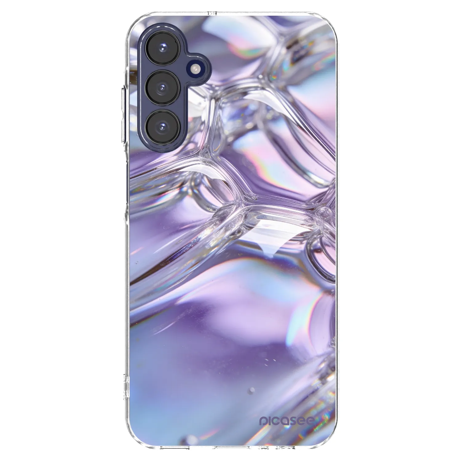 Picasee silikonový průhledný obal pro Samsung Galaxy A15 A155F 4G - Iridescent bubbles