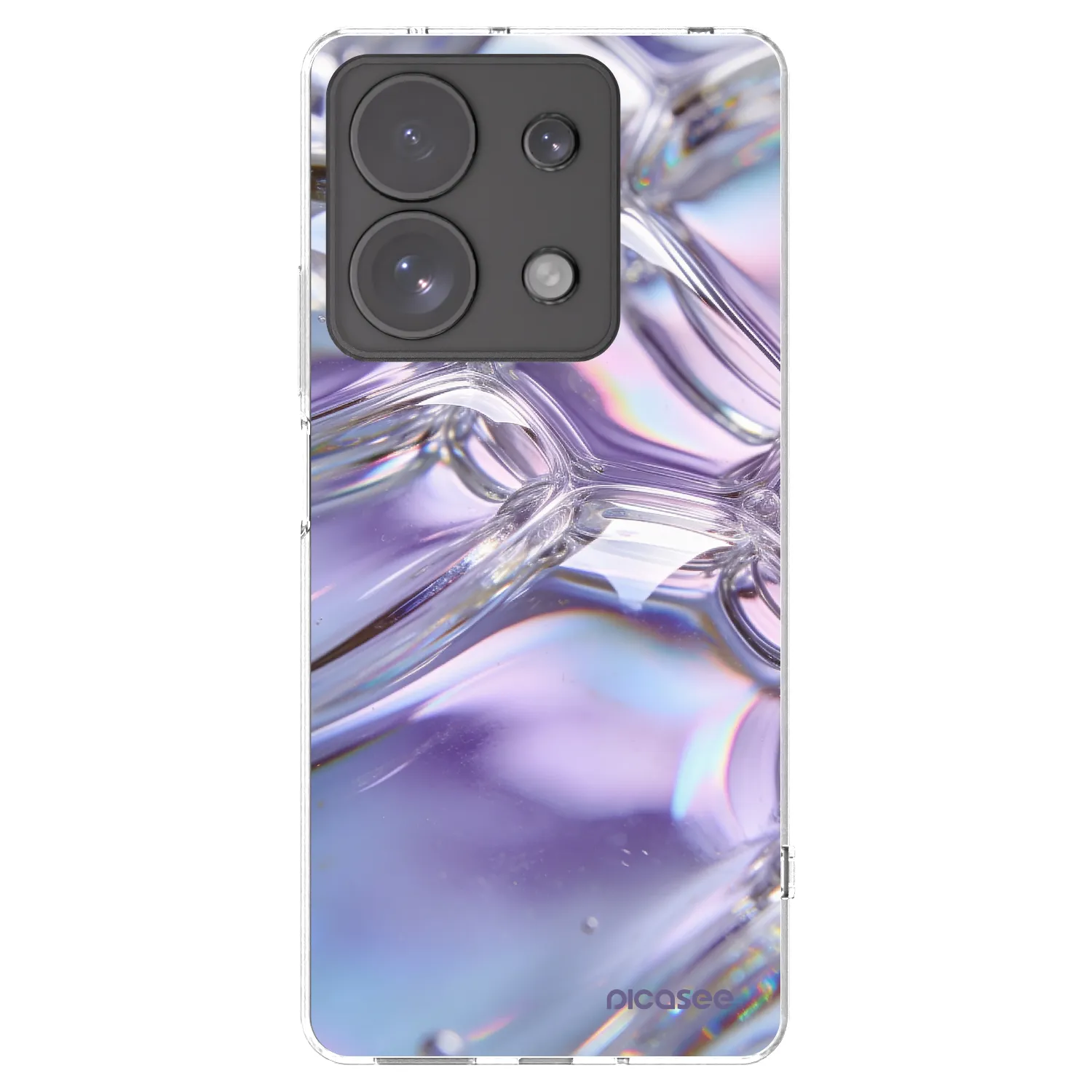 Picasee silikonový průhledný obal pro Xiaomi Redmi Note 13 Pro 4G - Iridescent bubbles