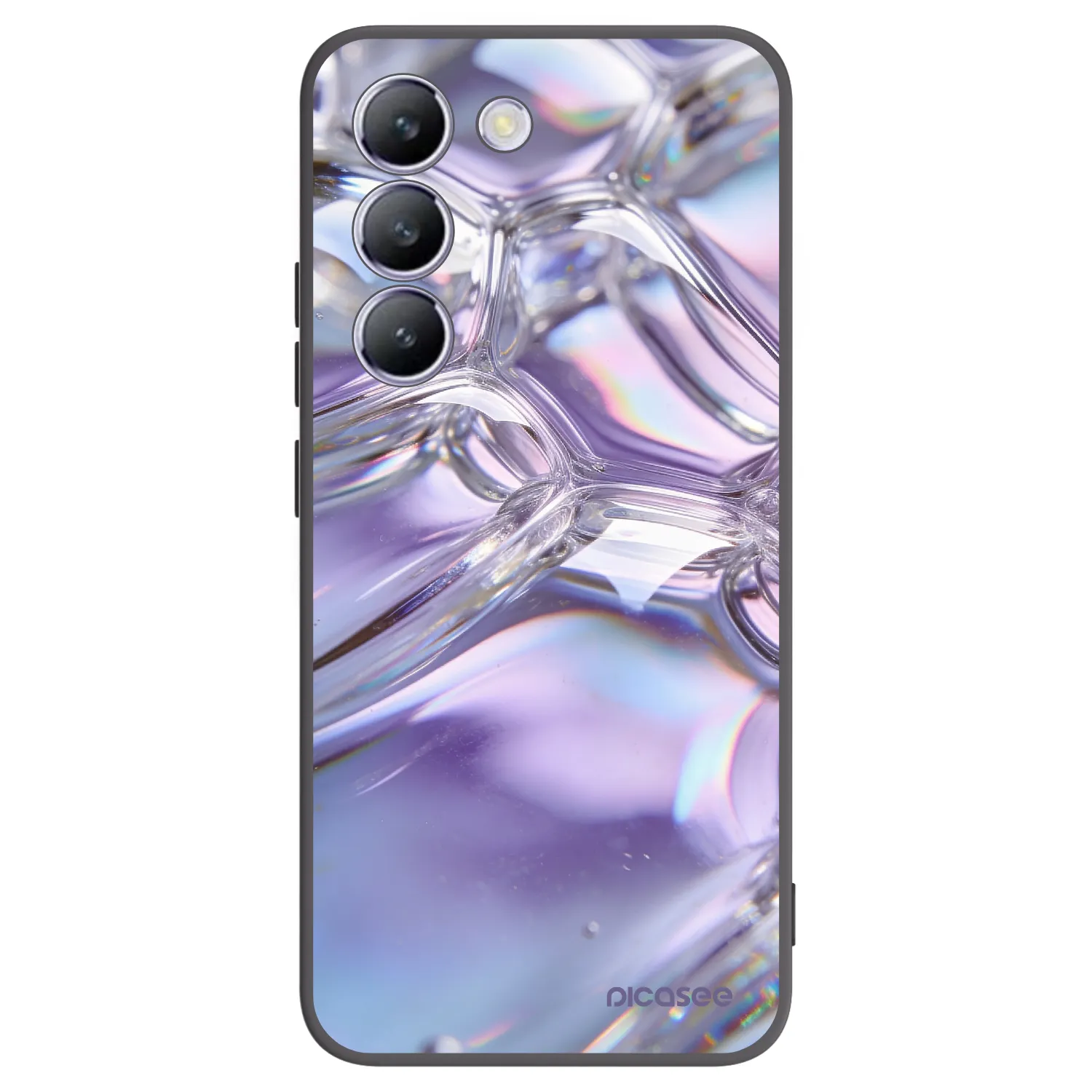 Picasee silikonový černý obal pro Vivo V40 SE 5G - Iridescent bubbles